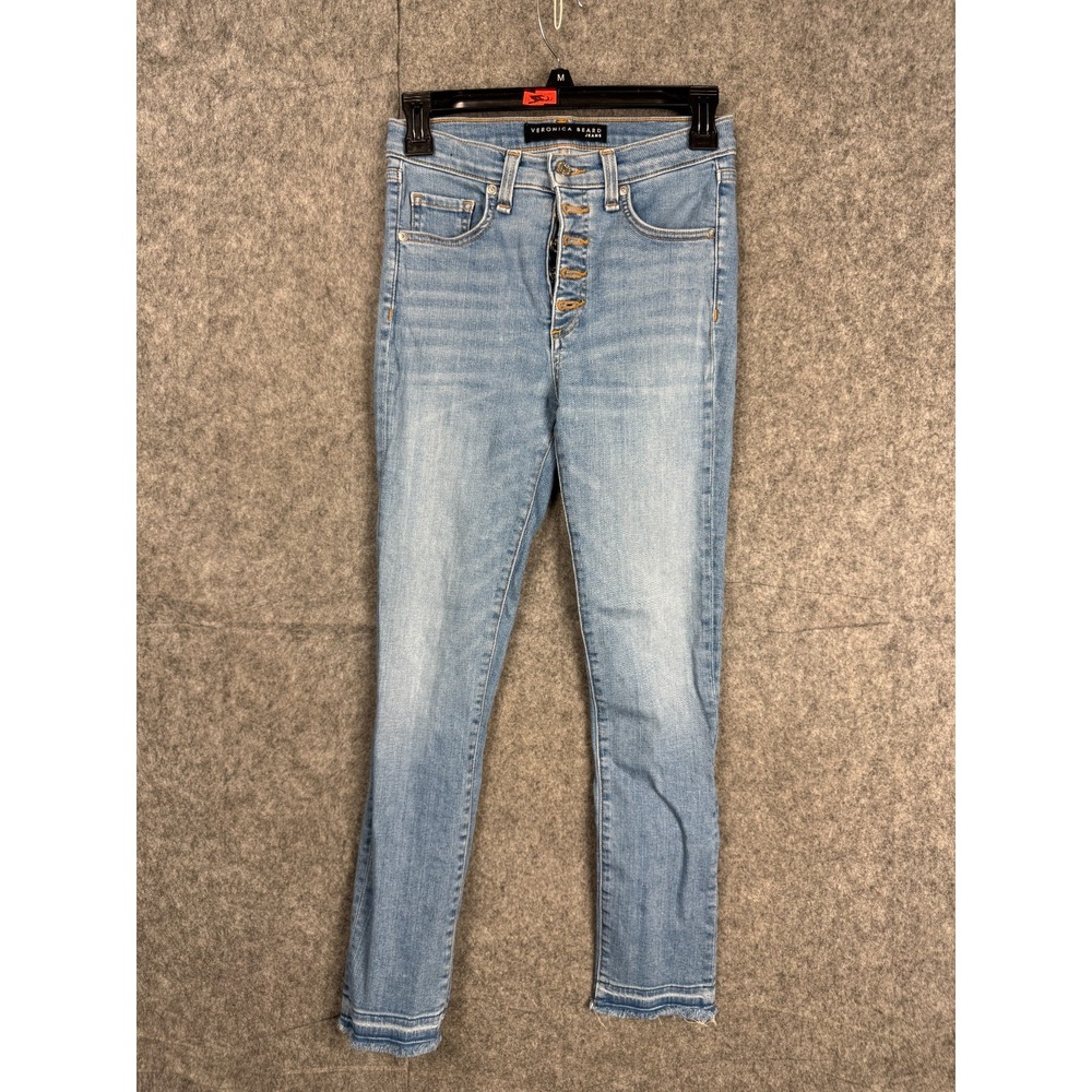 Veronica Beard Jeans Womens‎ 24 Debbie Skinny 10" High Rise Button Fly